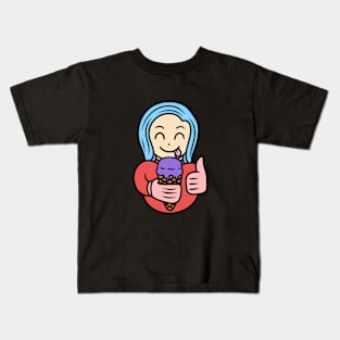 Cute girl eating ice cream Kids T-Shirt